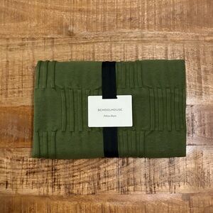 NEW Schoolhouse Woven Tally King Pillow Sham in Alder Green